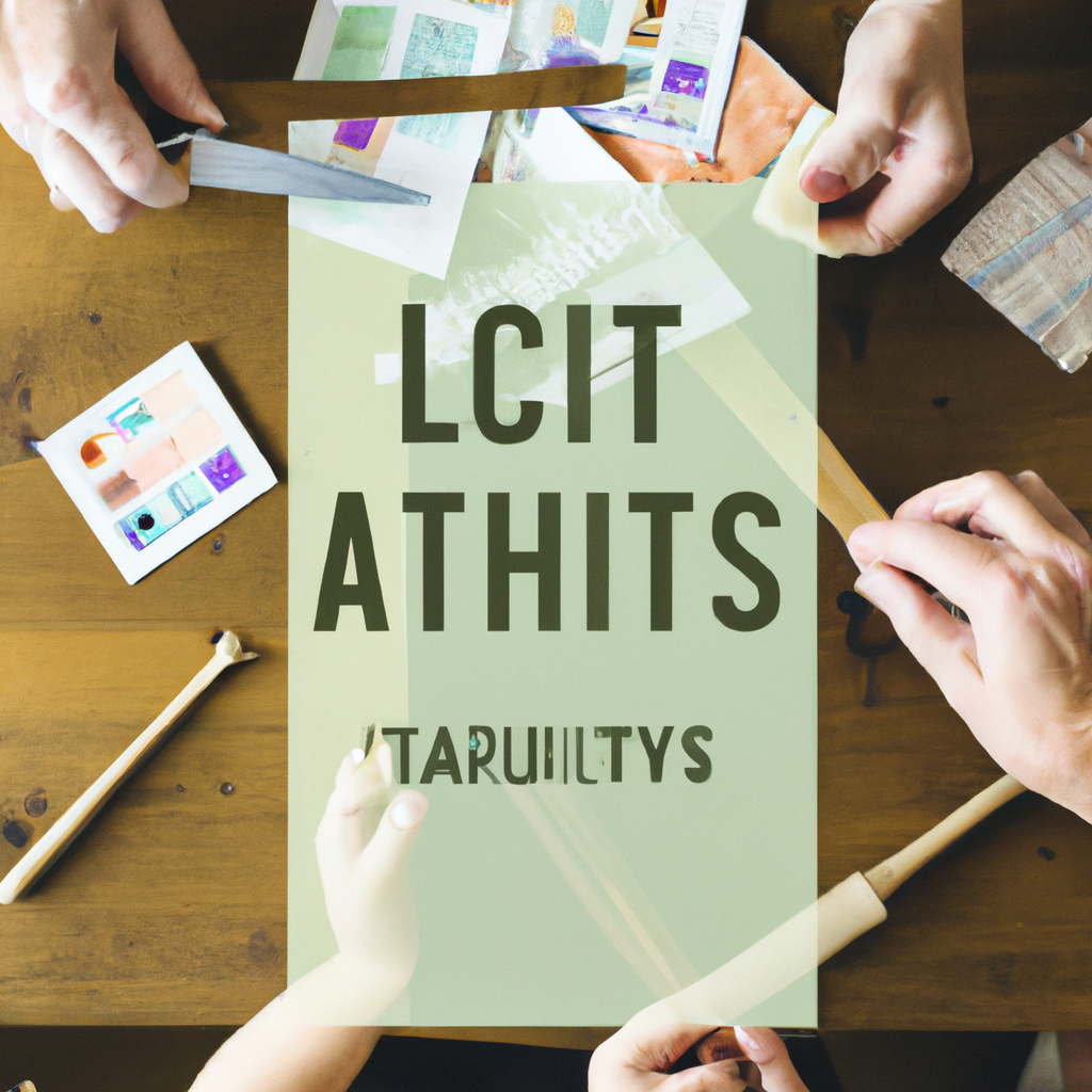 a family assembling a playful maker project